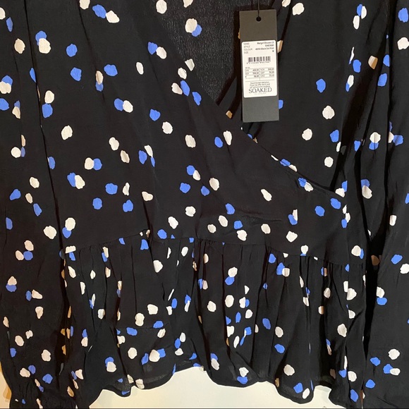NWT FLOWY POLKA DOT TOP / BLOUSE | SOAKED - Picture 5 of 11